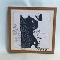 Impression sur toile d'art mural de chat mignon, affiche de paysage moderne, décoration intérieure pour chambre, galerie, bureau, impression UV, écologique