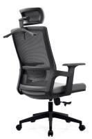 Chaise de bureau ergonomique entièrement en maille, dossier haut, design moderne, hauteur réglable, structure en acier inoxydable, pliable, durable