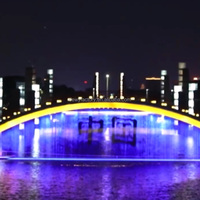 Fontaine numérique en cascade en acier inoxydable Dewy avec éclairage DMX 512/RGB, garantie de 2 ans - Utilisation en extérieur
