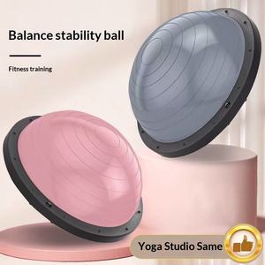High Quality Balance Ball Trainer with Resistance <b>Bands</b> and Foot Pump Inflatable Yoga Ball for Home Gym Yoga <b>Workouts</b> Exercise - Product Image 3