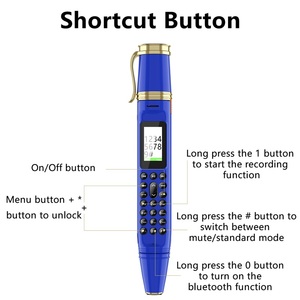 Teléfono con Bolígrafo BM111, Doble SIM, Grabadora de Llamadas, Teléfono Móvil 3 en 1 con Pantalla OLED, Compatible con Alemán - Product Image 6