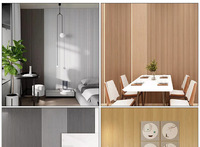 Cloison de séparation en lamelles WPC pour intérieur Panneaux en PVC pour mur intérieur Panneaux muraux pour maison, villa, appartement, bibliothèque