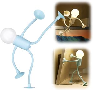 Wholesale Cute Cartoon Sportsman Smart Home <b>Night</b> <b>Light</b> Mini Portable <b>Bulb</b> Lamp Suction Cup Bendable Desk for Tabletop Shelves - Product Image 1