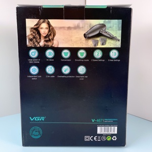 <span class=keywords><strong>Secador</strong></span> <span class=keywords><strong>de</strong></span> <span class=keywords><strong>Pelo</strong></span> <span class=keywords><strong>Profesional</strong></span> Vgr V-467 <span class=keywords><strong>de</strong></span> Nuevo Diseño, 1900-2300w, Potente, Eléctrico, <span class=keywords><strong>de</strong></span> Alta Velocidad para Salón - Product Image 2