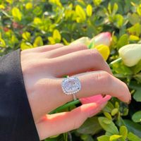 Cincin perak murni 925 kualitas tinggi mewah keluaran baru jual panas batu pernikahan 8A CZ untuk wanita tanpa Minimum pesanan halus
