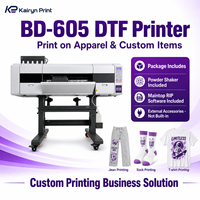Imprimante DTF BD-605 à 5 têtes, 680 mm, 40 m²/h, encre CMYKW blanche pour la production de t-shirts, vêtements de sport et uniformes en grande quantité