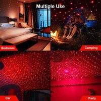 Mini projecteur d'étoiles pour voiture avec chargeur USB, lampe LED ciel étoilé, accessoires décoratifs pour toit et plafond, lumière étoilée