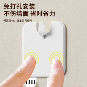 Reusable Self-Adhesive Wall <b>Hooks</b> <b>For</b> Photo <b>Frames</b> And <b>Pictures</b> Minimalist Design White Beige Color - Product Image 4