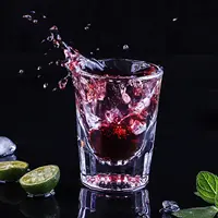 แก้วเครื่องดื่มแอลกอฮอล์สำหรับปาร์ตี้เอสเปรสโซ,แก้วเครื่องดื่มแอลกอฮอล์แบบใสทรงสี่เหลี่ยมทำจากวอดก้าเลือกได้เอง