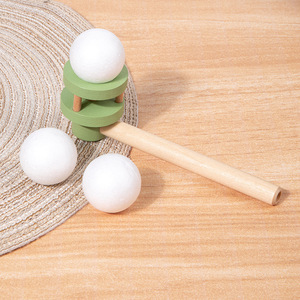 Juguete de bola de soplado de equilibrio suspendido de madera, divertido <span class=keywords><strong>juego</strong></span> de alivio del estrés, juguetes de bola de soplado flotante de madera, juguetes educativos para niños - Product Image 3