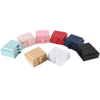 Boîte à bijoux personnalisable de style tiroir, en carton épais et papier kraft, pour ranger colliers, boucles d'oreilles et bagues