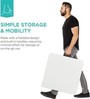 Ensemble de table et de chaises pliantes en plastique pour pique-nique, table de camping et chaise, valise trouée, 4 personnes