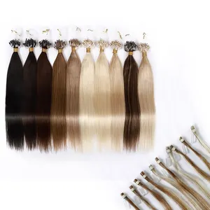12 A raw virgin indian human hair Micro Ring/Links/Loop/Beads Hair Extensions 1g/strand micro loop raw hair Extensions for women