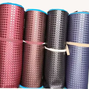 embroidery manufacturers woven grain waterproof PVC artificial leather for car floor