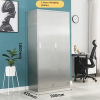Casier à chaussures multi-portes en acier inoxydable 304, design moderne, ignifuge, épaissi