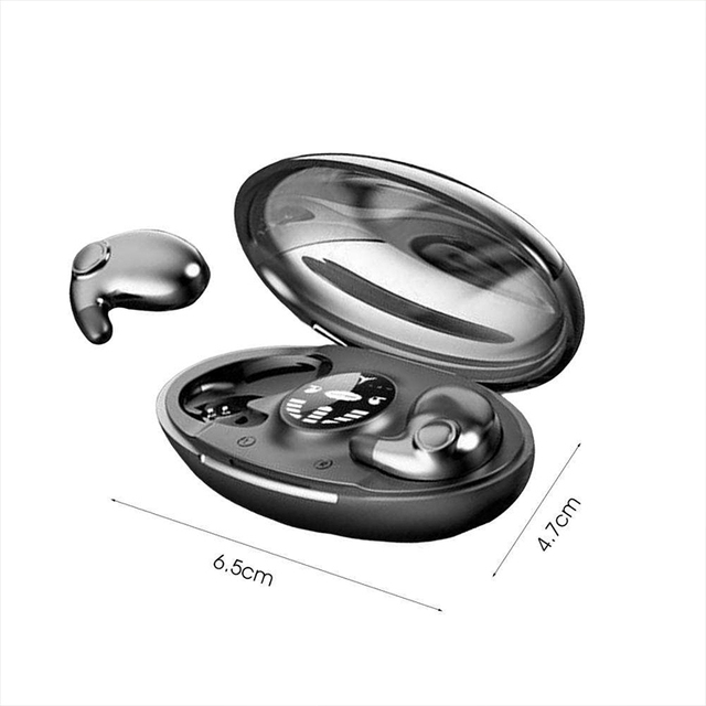 Invisible True Wireless Sleeping Headsets With Digital Display Mic Sports Gaming TWS In-ear Earphones