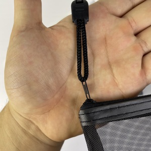 Mesh Nylon Zipper Storage Bag, Breathable Transparent Document <b>Pouch</b>, Stationery & Cosmetic / Travel Toiletry Mesh Bag - Product Image 4