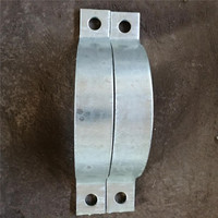 Collier de serrage double en acier au carbone rouge de haute qualité, galvanisé à chaud anti-corrosion, robuste, personnalisable, boulons en U OEM
