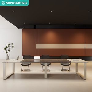 Table de conférence moderne, table longue, table de négociation simple, mobilier de bureau, petite salle de conférence, bureau rectangulaire - Product Image 5