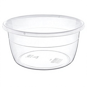 Eco-Friendly Modern Round PP Wash Basin for Kitchen Laundry Home Restaurant Use <b>Vegetable</b> <b>Storage</b> Multipurpose Dishwashing Bowl - Product Image 1