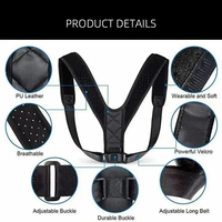 Correcteur de posture réglable et respirant pour le haut du dos, soutien dorsal et redresseur de colonne vertébrale pour le cou et les épaules