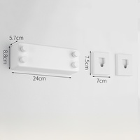 Support mural rétractable pour corde à linge en fil d'acier, séchoir à vêtements en métal robuste à double ligne flexible