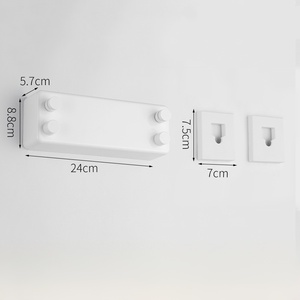Support mural rétractable pour corde à <span class=keywords><strong>linge</strong></span> en <span class=keywords><strong>fil</strong></span> d'acier, séchoir à vêtements en métal robuste à double ligne flexible - Product Image 2