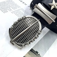 Nouvelle ceinture en cuir PU de haute qualité avec boucle en alliage, style hip-hop, tendance rock star, mode funky, unisexe, cadeau pour homme, largeur 3,8 cm, longueur 105 cm