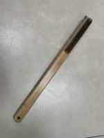 Brosse-raclette jetable en acier inoxydable et bois, forme carrée, pour four à pizza, avec logo personnalisé, compatible lave-vaisselle et four