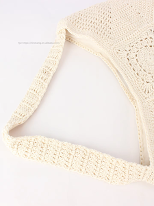 High-end Shoulder <b>Large</b> Capacity Cotton Woven ZIP Single Strap <b>Bag</b> New Grab Straw Vacation <b>Beach</b> All-match Women's <b>Bag</b> Tanjing - Product Image 2