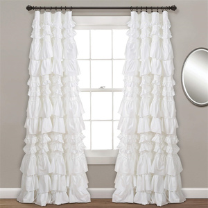 <span class=keywords><strong>Bindi</strong></span> Pleated Sheer Rèm Cửa Nhà mới vật liệu mịn ruffles mềm Rèm voan trắng - Product Image 1