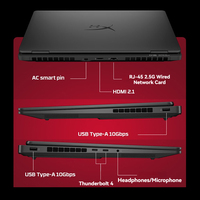 Laptop da Gaming Hyperx OMEN MAX con Intel Core Ultra9 290HX, RTX5070Ti, 32GB, 1TB, 16-Core, 16 Pollici, 240Hz, Tastiera Inglese, Windows 11