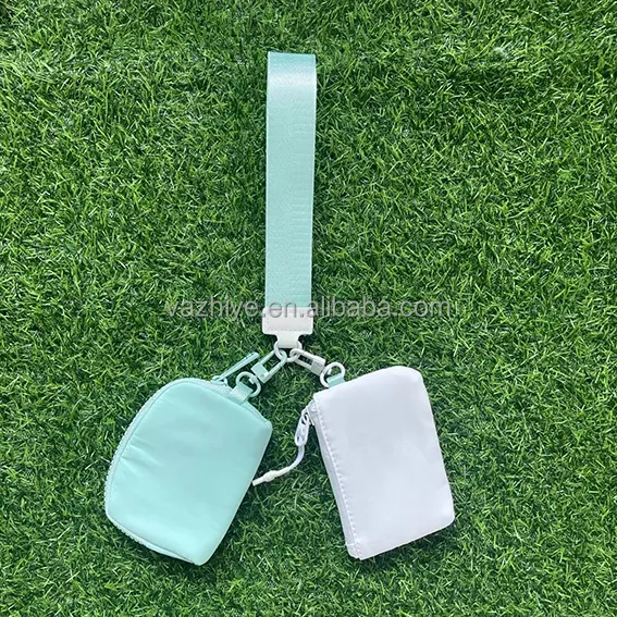 Dompet koin tas ganda Logo kustom dompet gelang portabel tahan air saku koin wanita Mini