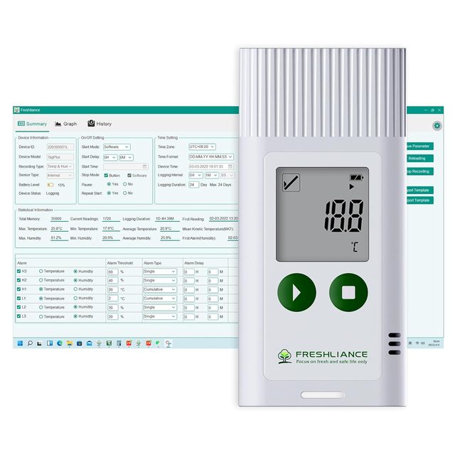 Factory OEM High Accuracy PDF Reusable Temperature and Humidity Data Logger