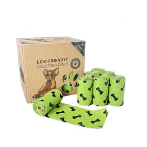Sacs à déjections canines en matériau écologique, biodégradables, 100% compostables, faible MOQ, prix de gros direct usine - Product Image 1