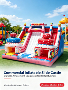 Château gonflable commercial avec toboggan, structure de saut pour enfants, en PVC 0,55 mm, pour la <span class=keywords><strong>location</strong></span>, les événements et les fêtes - Product Image 4
