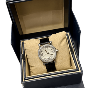 Relojes Analógicos Casuales y de Vestir con Detalles Decorativos Flotantes, Esfera Romana y Correa de Cuero Suave Chopards - Product Image 1