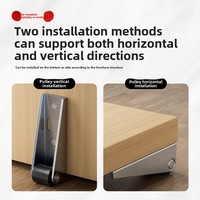 Roulettes inférieures pour portes coulissantes en acier, roues en acier laminé à froid, pour portes en bois, design moderne et minimaliste, support de levage anti-affaissement