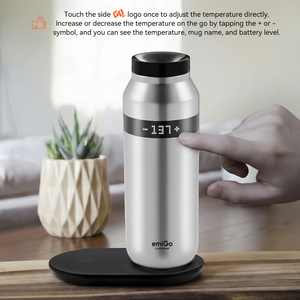 Taza <span class=keywords><strong>de</strong></span> Café Eléctrica Recargable EmiGo <span class=keywords><strong>de</strong></span> 475 ml, Material Libre <span class=keywords><strong>de</strong></span> BPA, Termostato Inteligente, Taza <span class=keywords><strong>de</strong></span> Viaje con Pantalla - Product Image 4