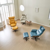 Fauteuil individuel italien en cuir, couleur au choix, fauteuil moderne et confortable pour la maison et les salons décontractés - Vente en gros
