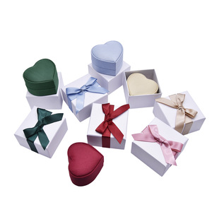Nueva Caja de Joyería en Forma de Corazón, Caja de Regalo para Anillos, Suministro Directo del Fabricante, Cajas de Joyería en Stock - Product Image 2