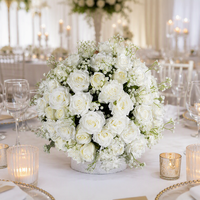 Centre de table de mariage de 60 cm, boule de fleurs artificielles, décoration de table