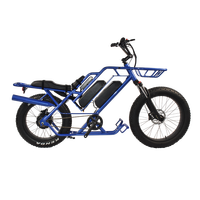 Vélo électrique à gros pneus DOUBLE BATTERIE 750w suspension complète cyclomoteur style cargo ebike cyclomoteur électrique cadre pour adultes