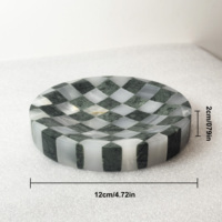 Élégante Table Basse Moderne en Marbre Faite à la Main, Plateau à Carreaux, Organisateur de Bijoux pour Mariage et Ramadan, Porte-Montres et Clés, Plat de Service pour la Maison