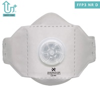 Masque de protection respiratoire pliable en forme de poisson, certifié FFP3 EN149, jetable, en tissu non tissé, 3 couches, respirant, anti-poussière, à usage industriel, avec valve