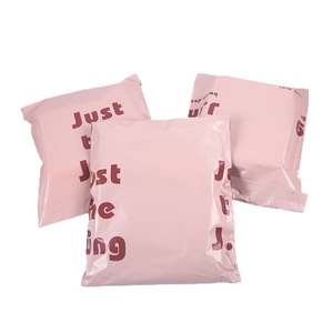 Échantillon gratuit Sac d'emballage postal rose avec logo personnalisé Durable et résistant Sac d'expédition express en plastique auto-scellant - Product Image 3