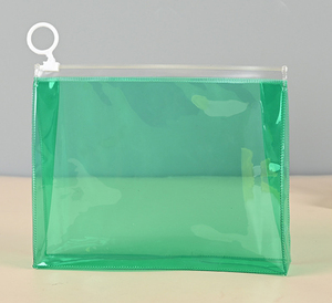 Sac de maquillage en PVC tendance, sac de toilette transparent personnalisé, couleur laser, étanche, fermeture éclair pour rangement cosmétique - Product Image 2