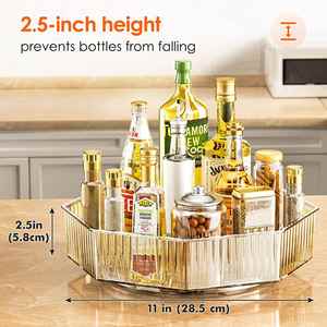 Transparent Lazy Cabinet Carousel Organizer,Spice Rack Rotating Organizer Seasoning Storage <b>for</b> Cabinet Storage - Product Image 6