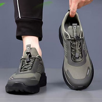 Chaussures de randonnée pour hommes, respirantes, en maille, à laçage rapide, baskets de trekking antidérapantes, résistantes à l'usure, chaussures décontractées pour la marche