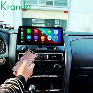 Krando Android 12.3inch 6G 128G Car Radio For Nissan Armada Patrol Royale SL Y62 QX80 QX56 Amanda 2011-2020 Multimedia Tablet